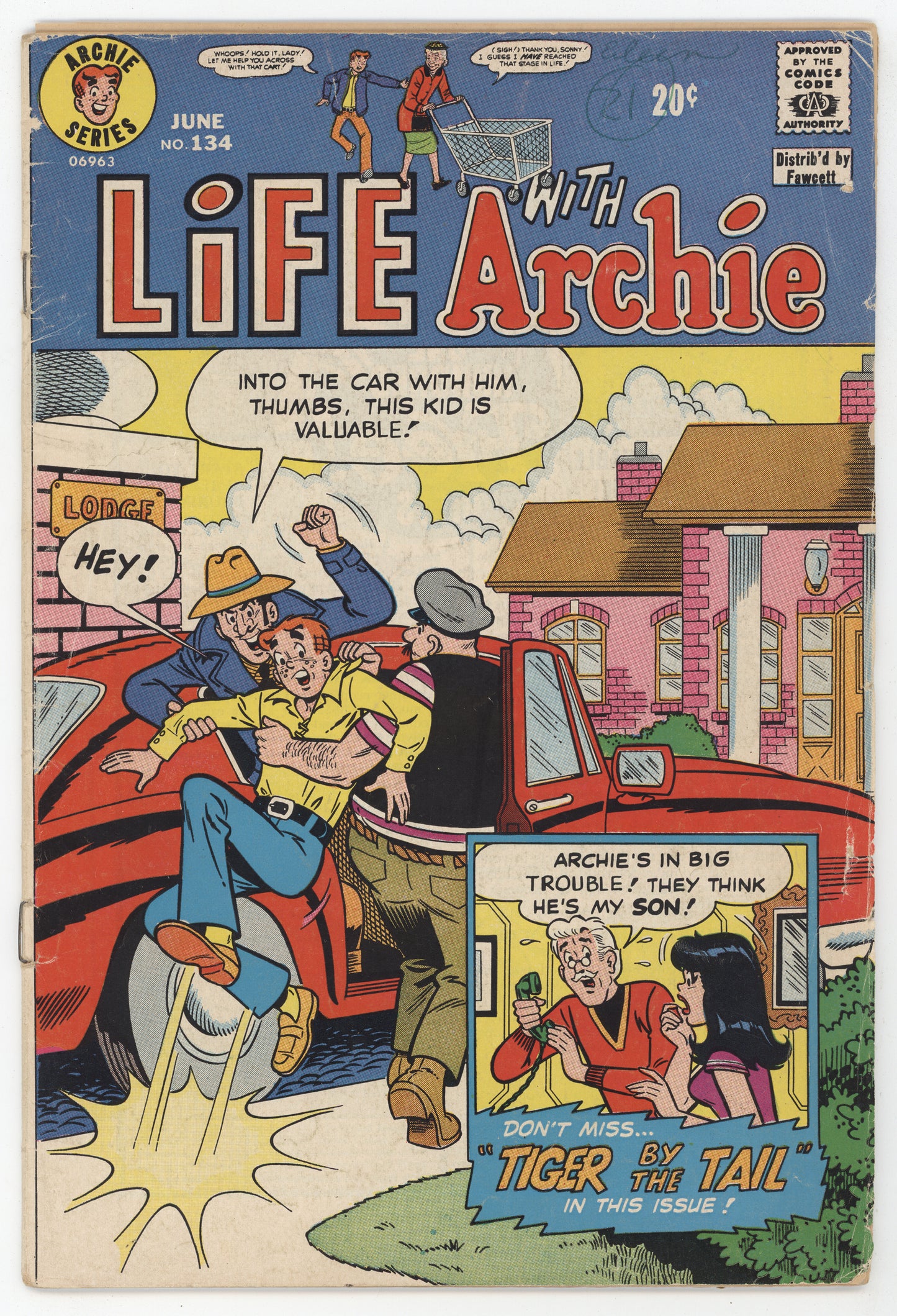 Life With Archie 134 Archie 1973 GD VG Betty Veronica Kidnappers