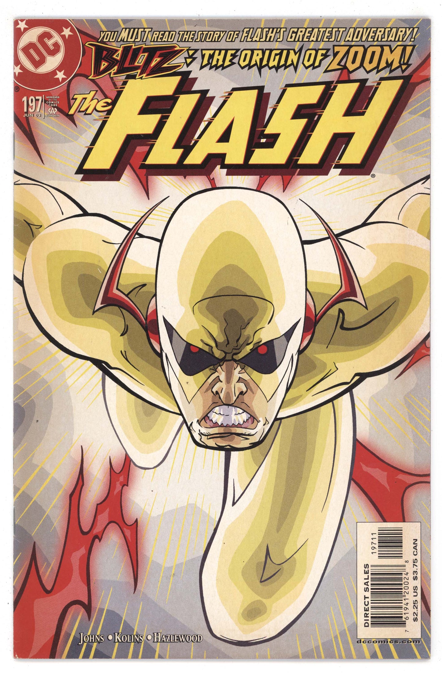 Flash 197 DC 2003 FN VF Geoff Johns Scott Kolins 1st Professor Zoom Reverse