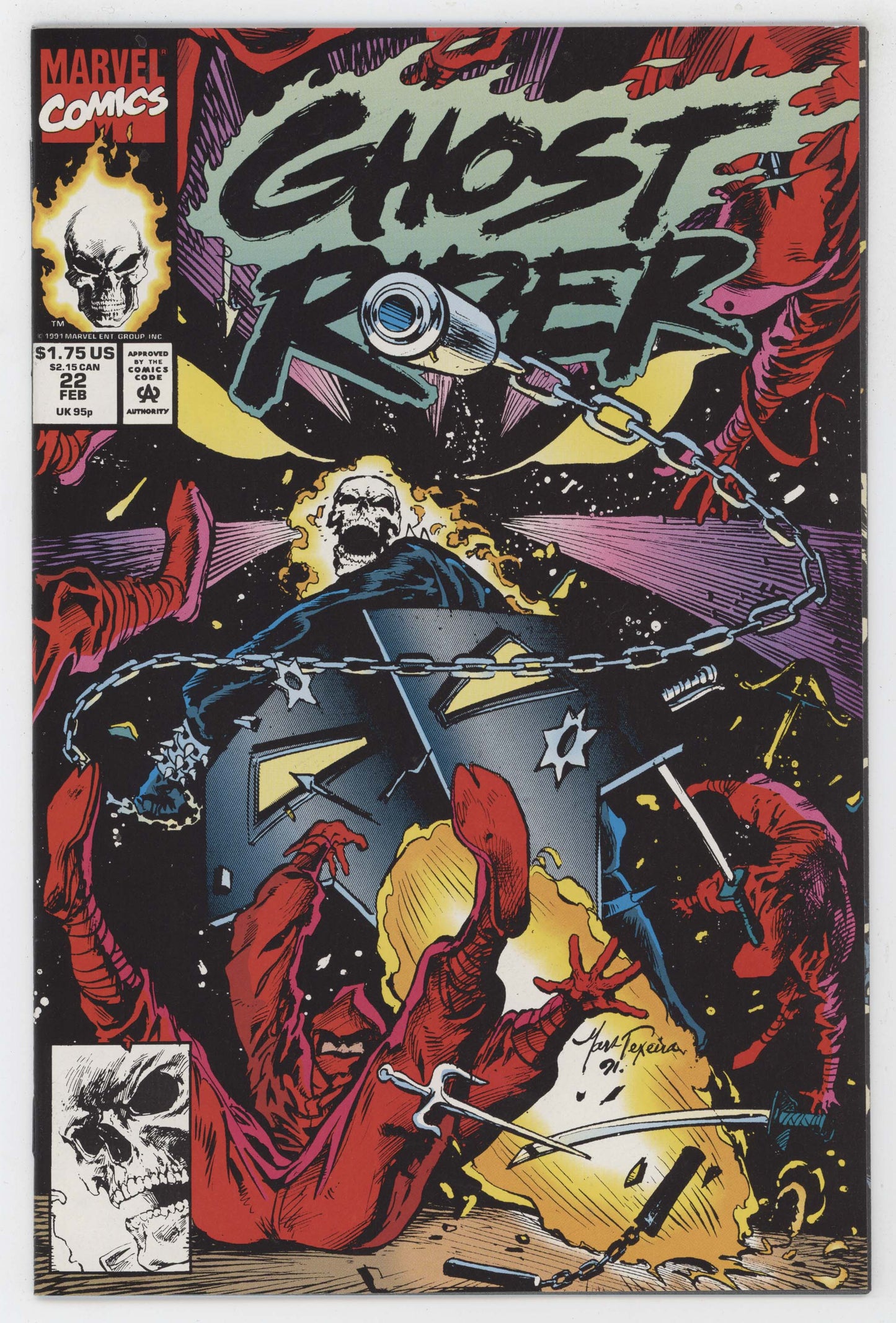 Ghost Rider 22 Marvel 1992 NM Mark Texeira