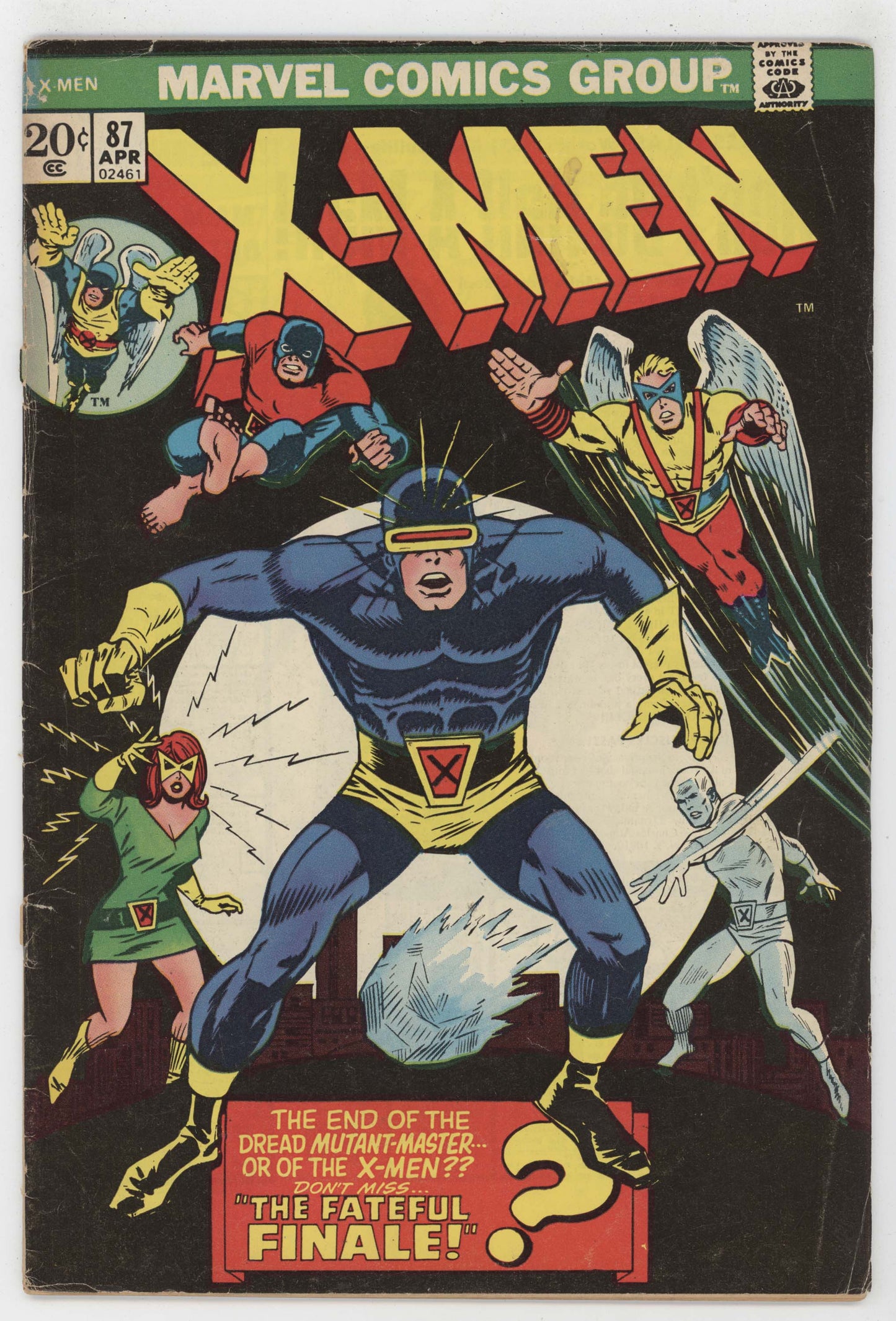 Uncanny X-Men 87 Marvel 1974 GD 39 Banshee Cyclops Jean Grey Iceman - Golden Apple Comics