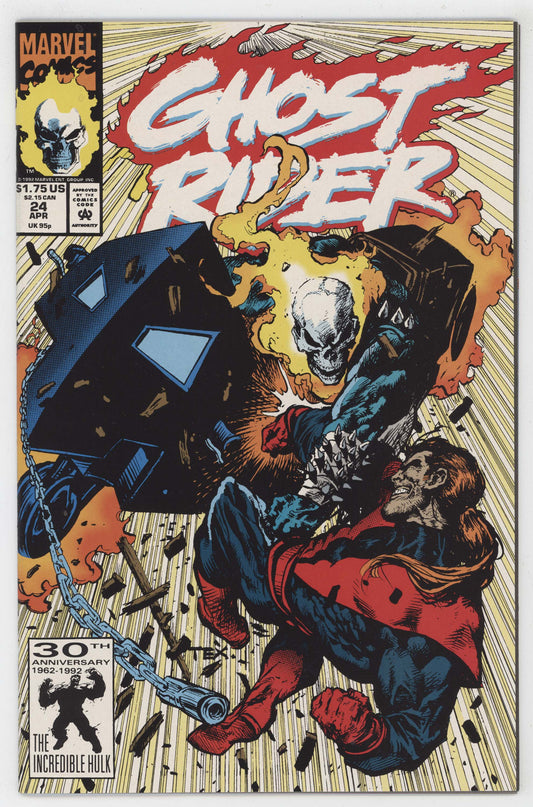 Ghost Rider 24 Marvel 1992 NM Mark Texeira Andy Kubert