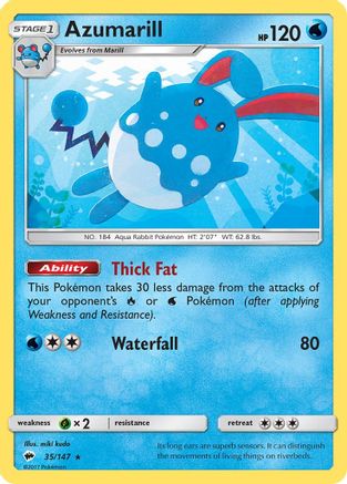 Azumarill 035/147 - SM  Burning Shadows
