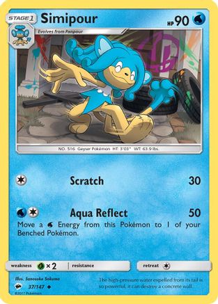 Simipour 037/147 - SM  Burning Shadows Reverse Holofoil