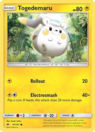 Togedemaru 047/147 - SM  Burning Shadows - Golden Apple Comics