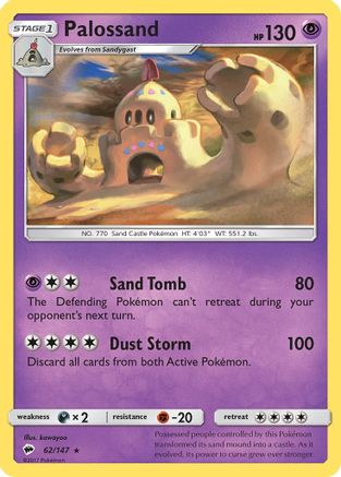 Palossand 062/147 - SM  Burning Shadows Holofoil