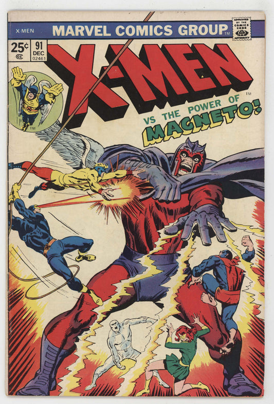 Uncanny X-Men 91 Marvel 1974 VG FN 42 Amazing Adult Fantasy 7 John Buscema - Golden Apple Comics