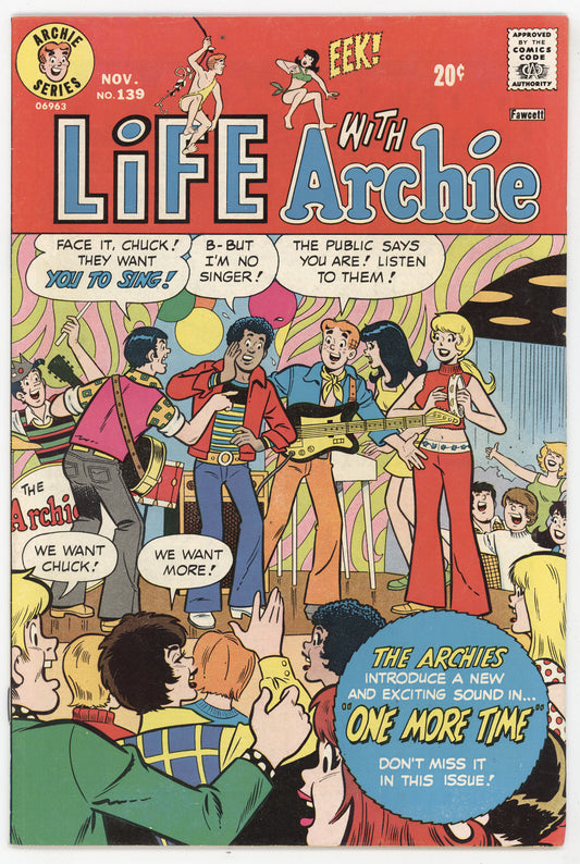 Life With Archie 139 Archie 1973 FN Betty Veronica Cavewoman Bikini Swimsuit GGA Psychedelic