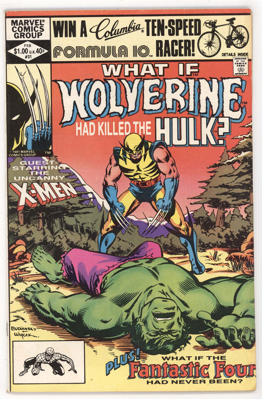 What If 31 Marvel 1982 VG Wolverine Killed Hulk 181 X-Men Bob Burdiansky