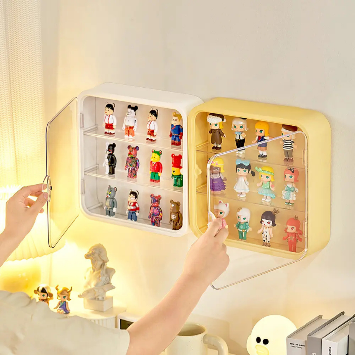 Square Wall Mounted Multi-Color Display Case