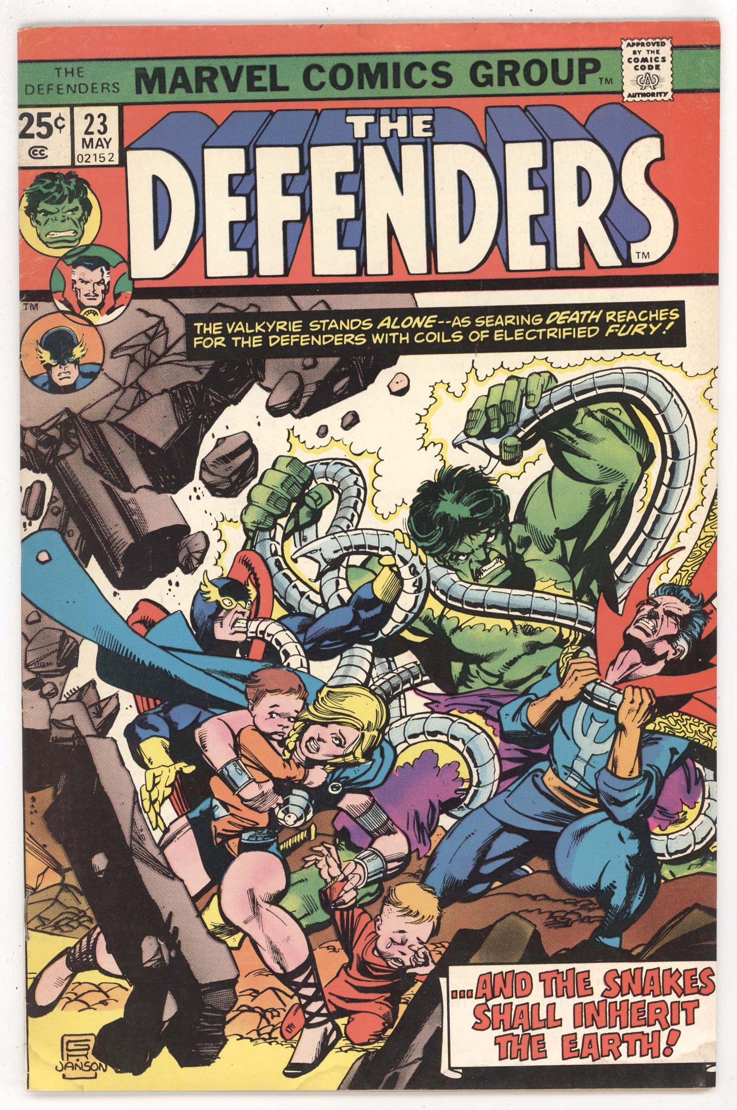 Defenders 23 Marvel 1975 VG Gil Kane Hulk Dr Strange Valkyrie Nighthawk