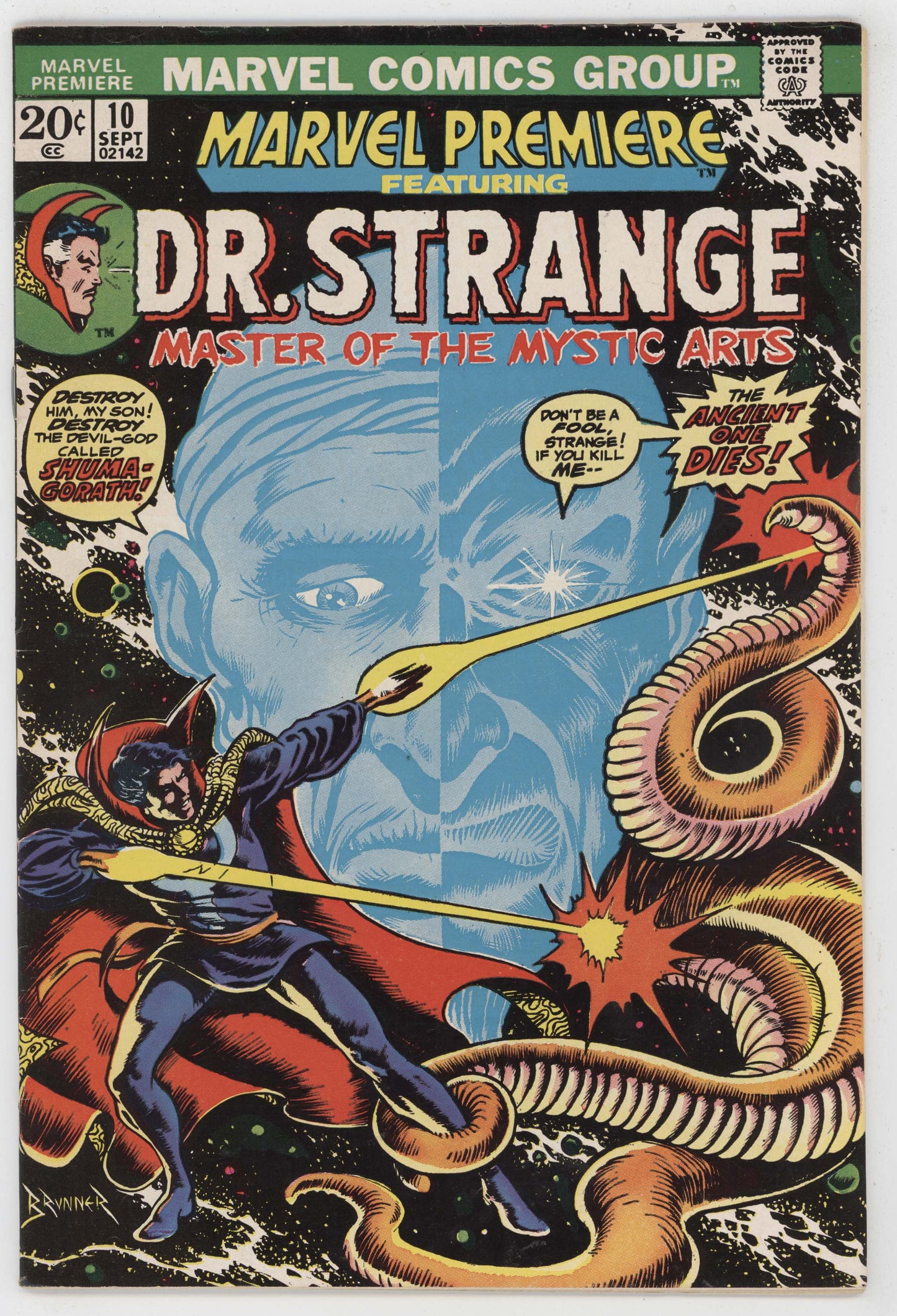 Marvel Premiere 10 1973 FN Dr Strange Frank Brunner Shuma Gorath