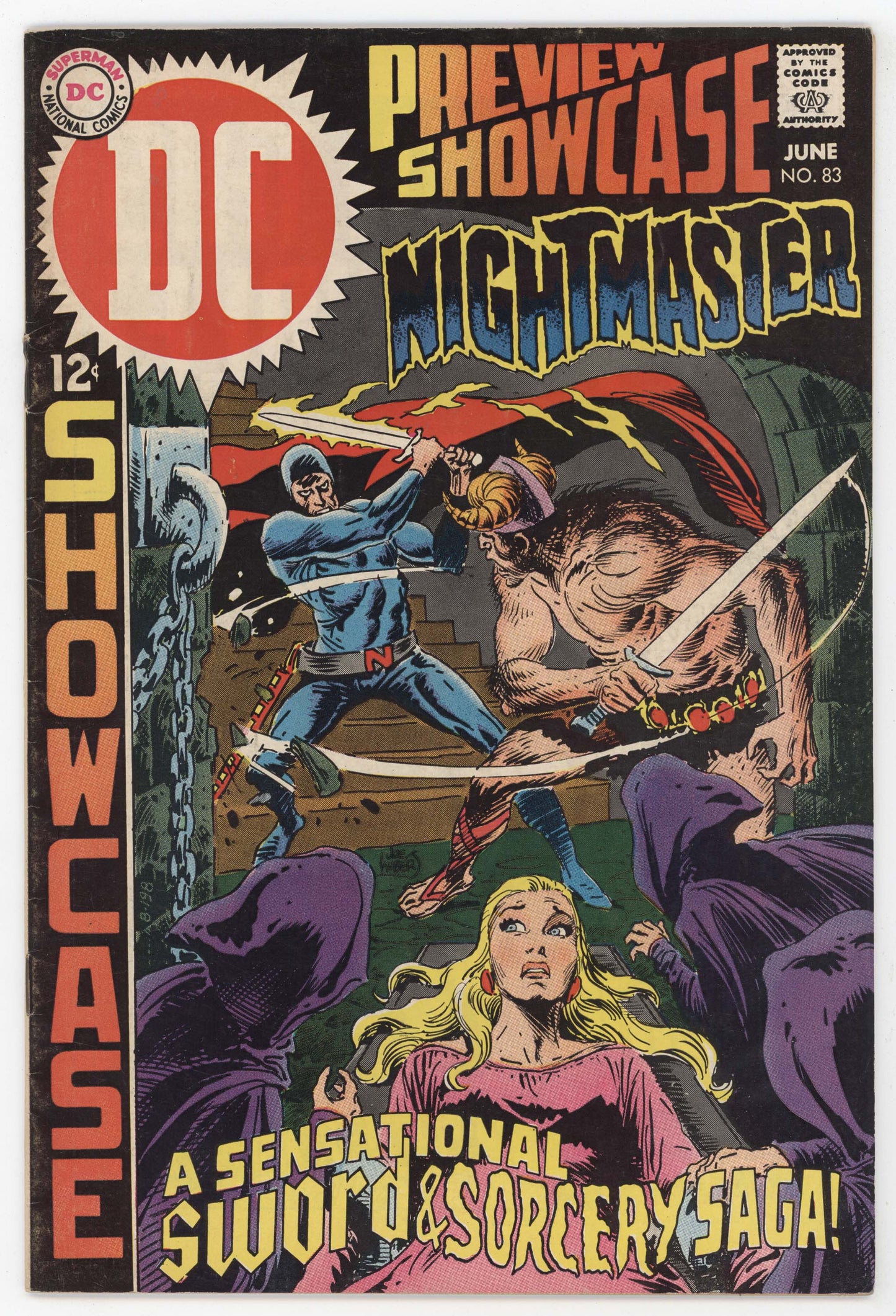 Showcase 83 DC 1969 FN Joe Kubert Nightmaster Sword Sorcery