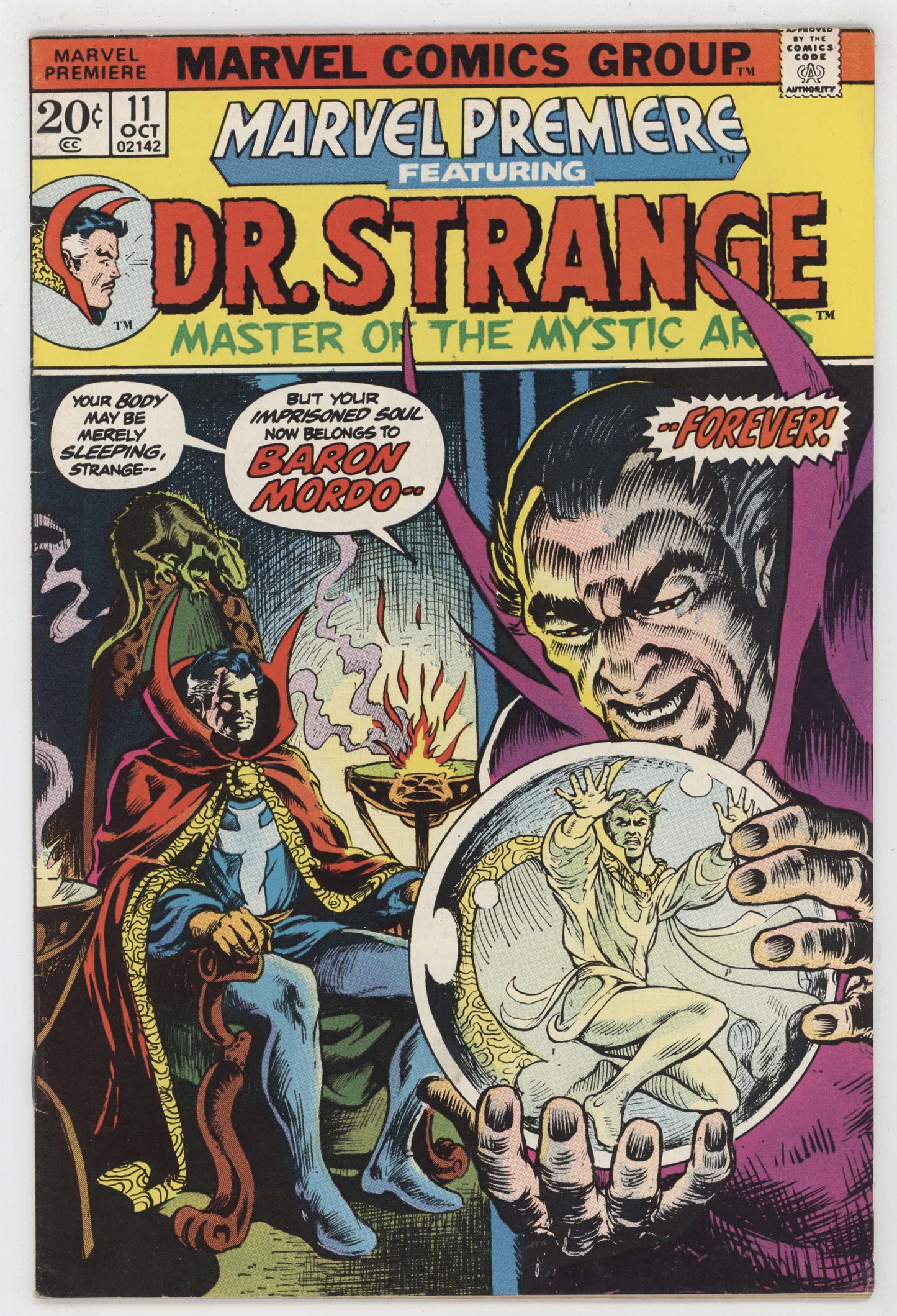 Marvel Premiere 11 1973 FN VF Dr Strange Baron Mordo Frank Brunner