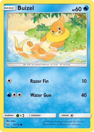 Buizel 022/73 - Shining Legends Reverse Holofoil