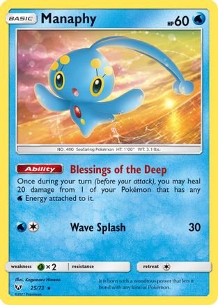 Manaphy 025/73 - Shining Legends Holofoil