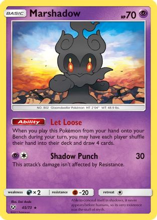 Marshadow 045/73 - Shining Legends Reverse Holofoil