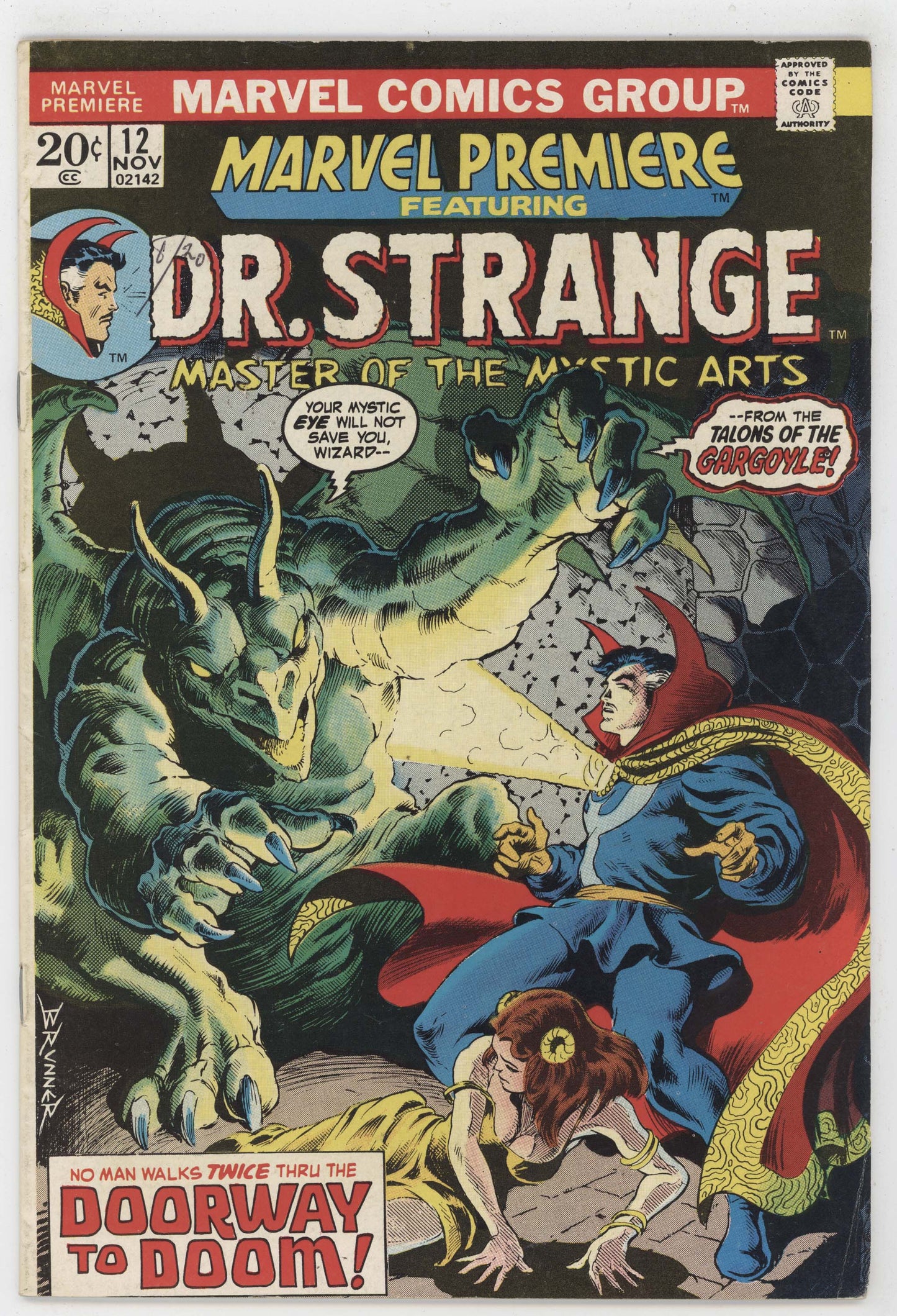 Marvel Premiere 12 1973 FN Dr Strange Frank Brunner