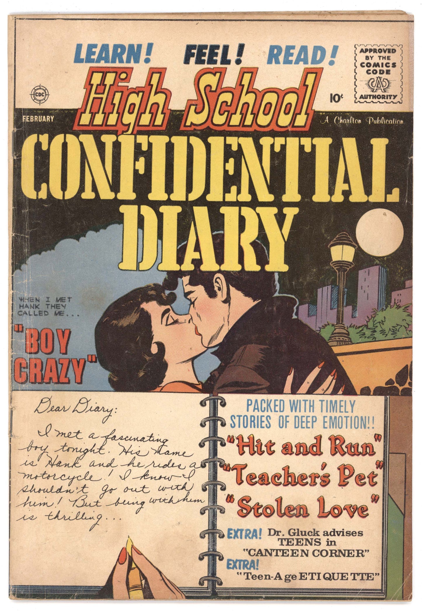 High School Confidential Diary 5 Charlton 1961 VG FN Dick Giordano GGA Boy Crazy