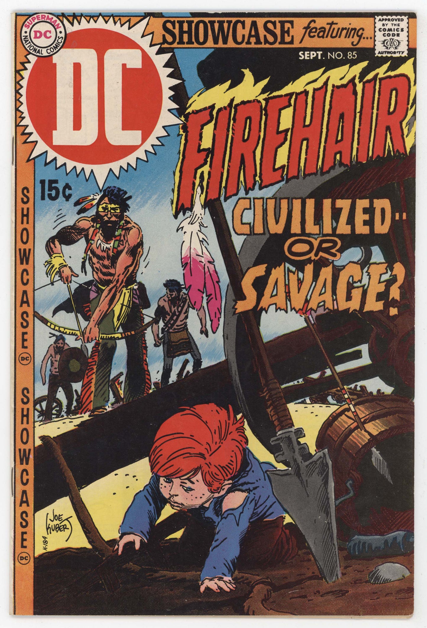 Showcase 85 DC 1969 FN VF Joe Kubert 1st Firehair Native American