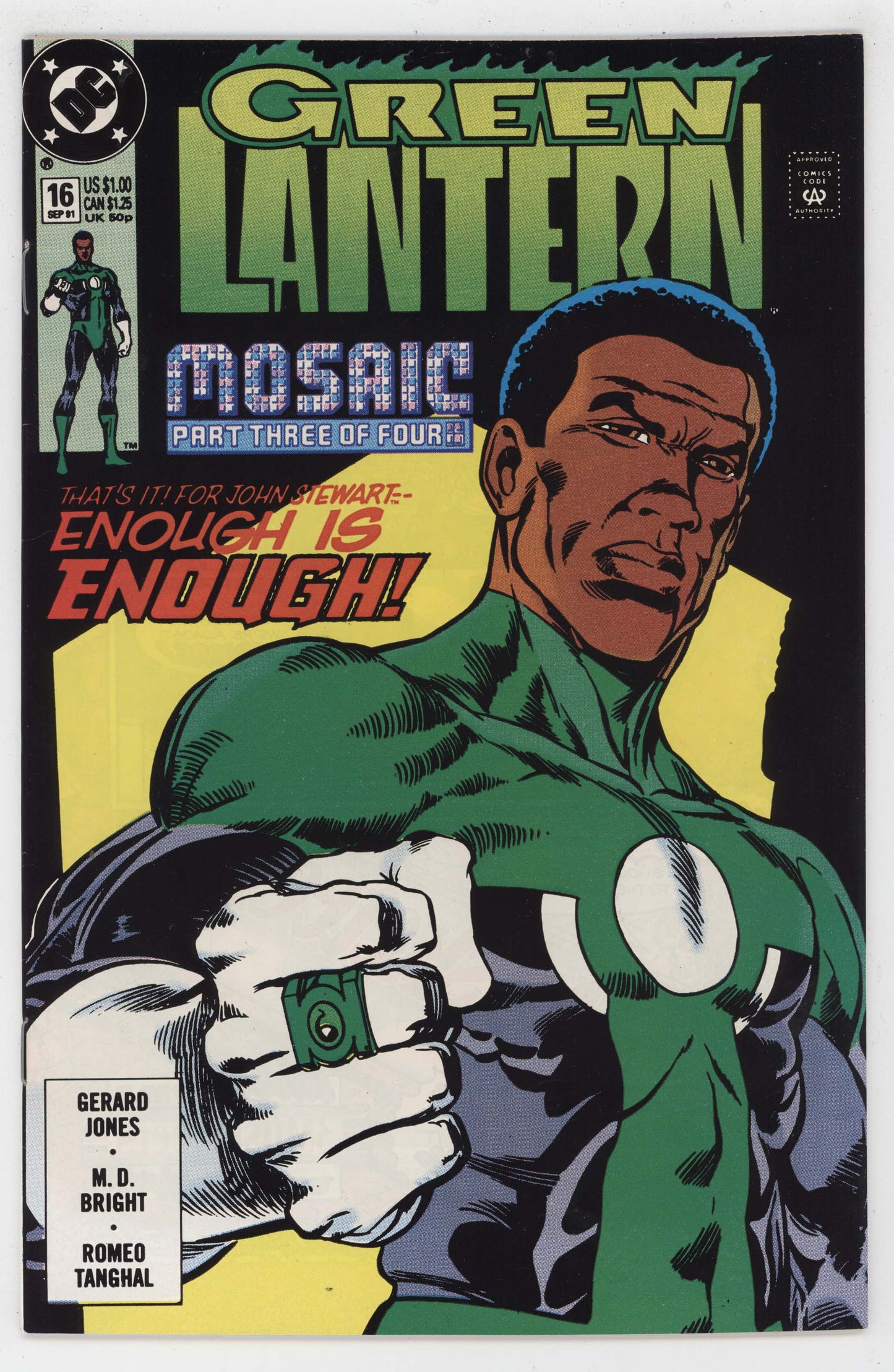 Green Lantern 16 3rd Series DC 1991 NM M.D. Bright