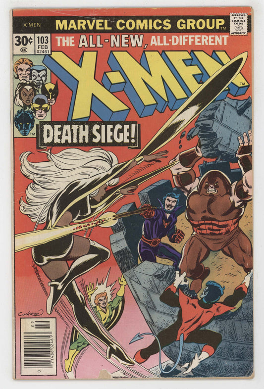 Uncanny X-Men 103 Marvel 1977 VG 1st Wolverine Logan Juggernaut Storm - Golden Apple Comics