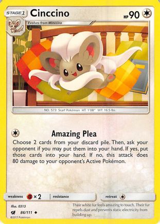 Cinccino 086/111 - SM  Crimson Invasion