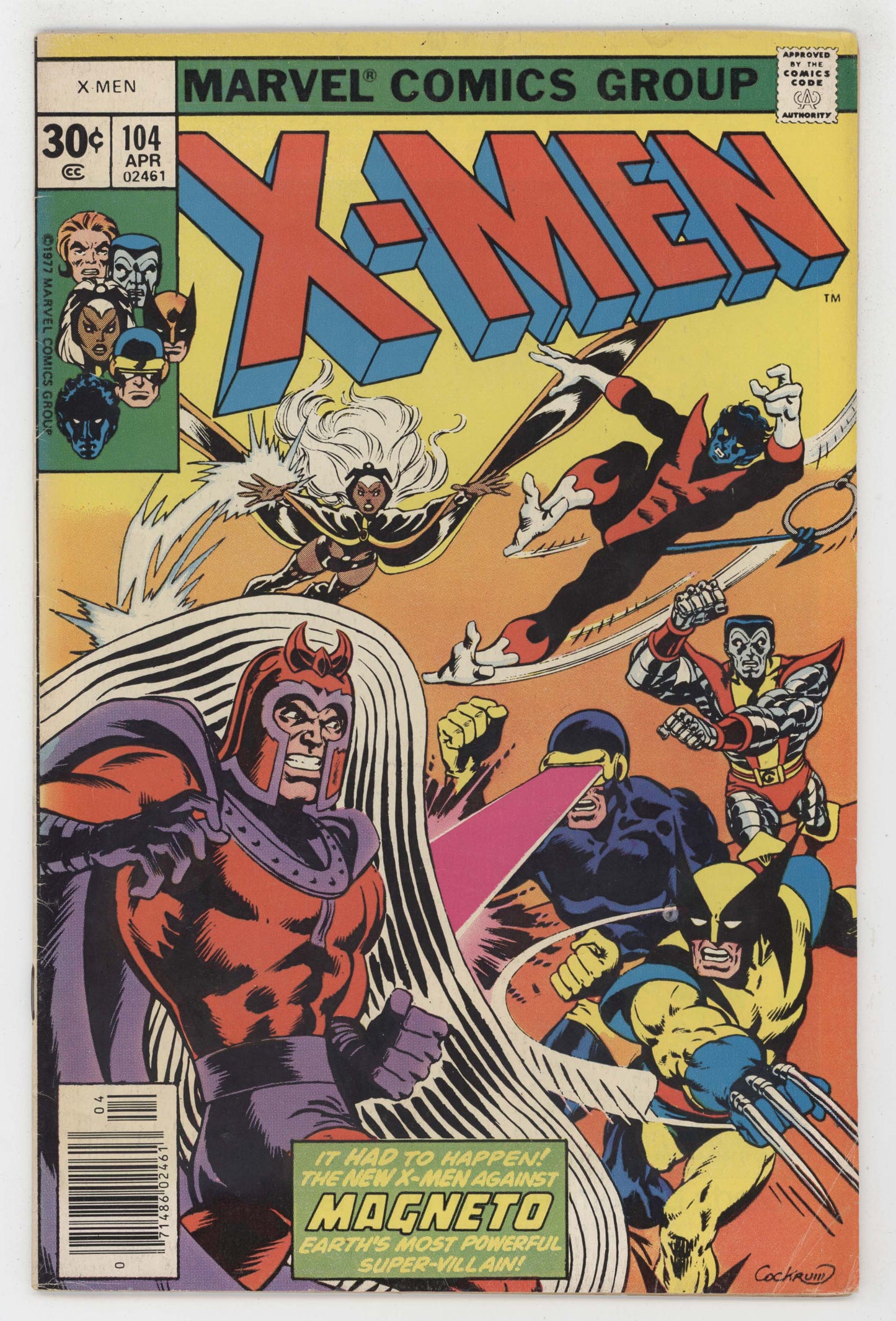 Uncanny X-Men 104 Marvel 1977 VG FN Wolverine Magneto Cyclops 1st Starjammers
