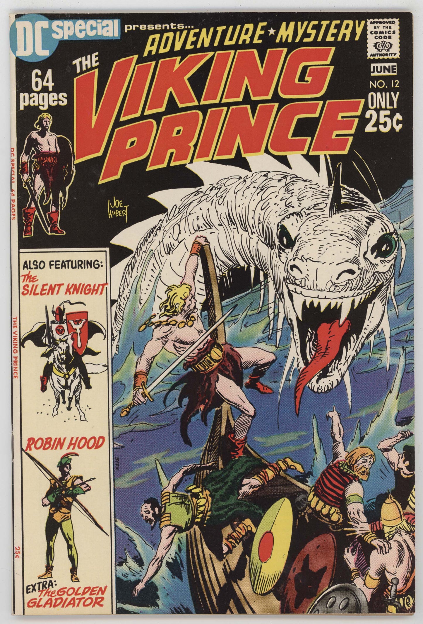 DC Special 12 1971 VF Joe Kubert Viking Prince Robin Hood Silent Knight