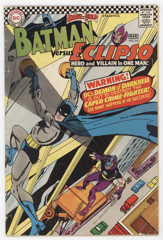 Brave And The Bold 64 DC 1966 GD VG Gil Kane Batman Eclipso