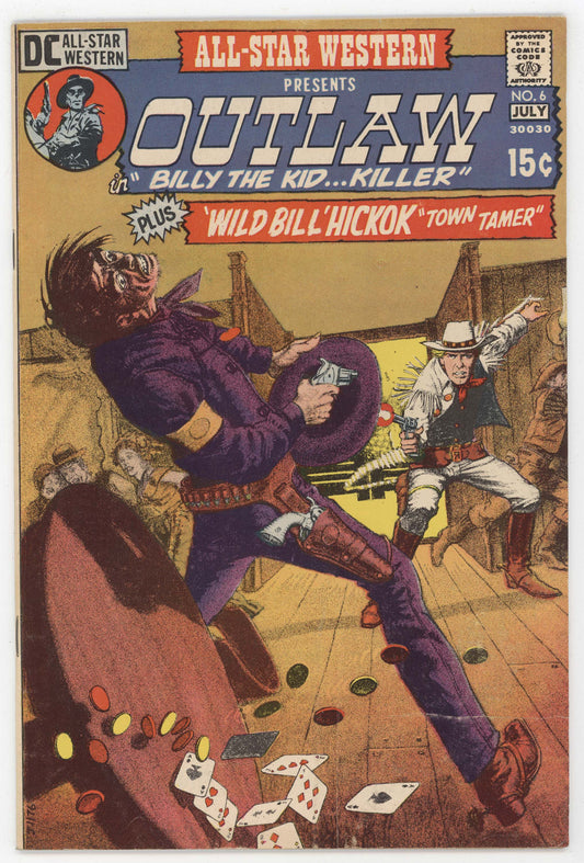 All Star Western 6 DC 1971 FN Gil Kane Denny O'Neil Cowboy Outlaw