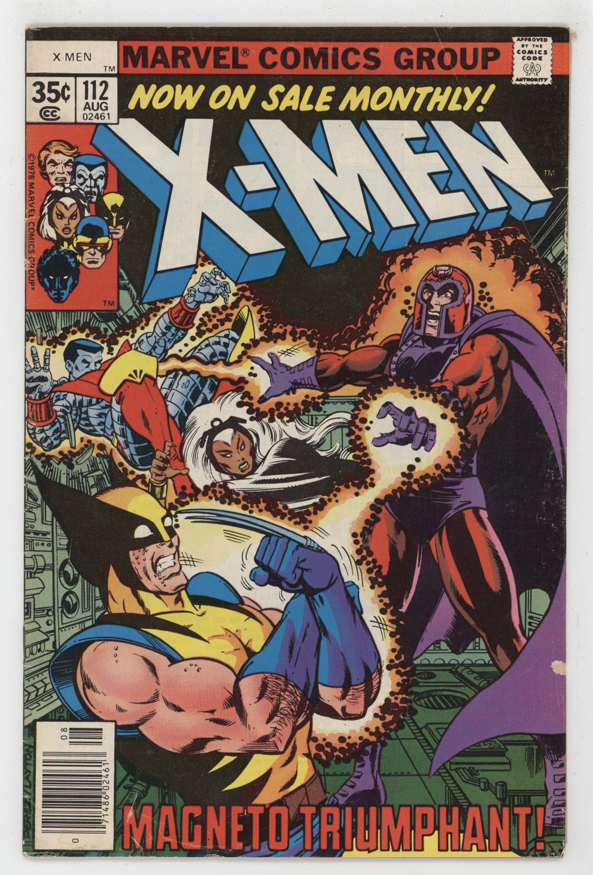 Uncanny X-Men 112 Marvel 1978 VG Wolverine Phoenix Colossus Storm Magneto - Golden Apple Comics