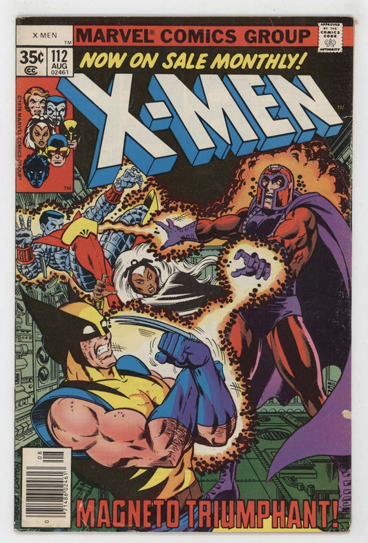 Uncanny X-Men 112 Marvel 1978 VG Wolverine Phoenix Colossus Storm Magneto - Golden Apple Comics