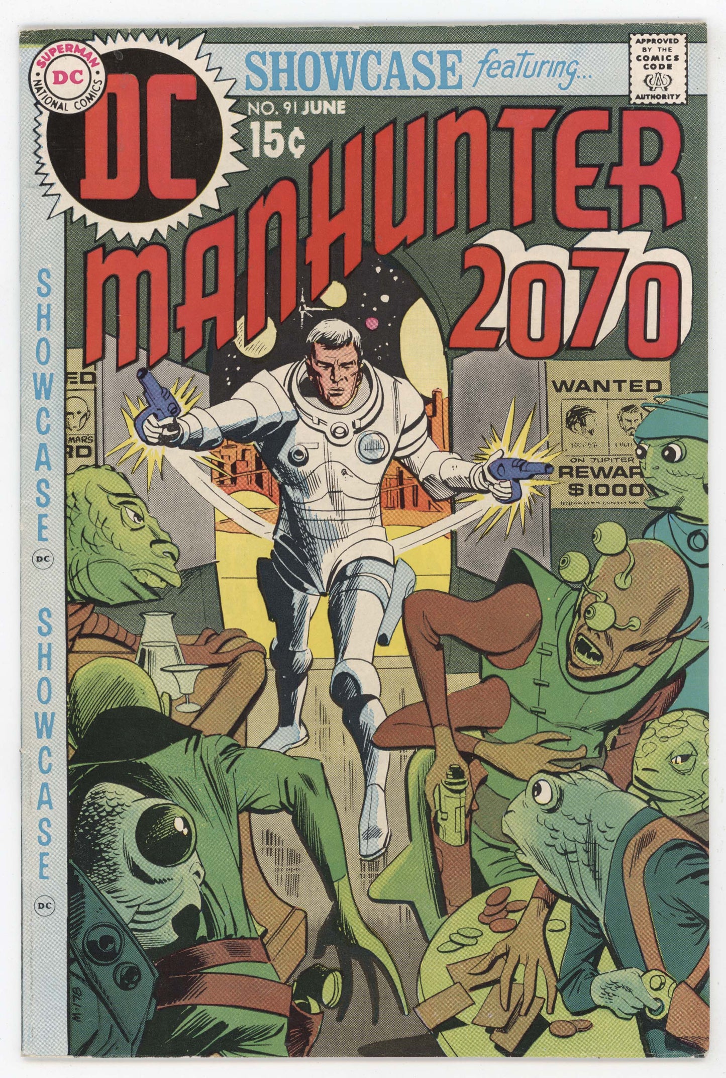 Showcase 91 DC 1970 VF Mike Sekowsky Manhunter 2070 Alien Cantina Bar