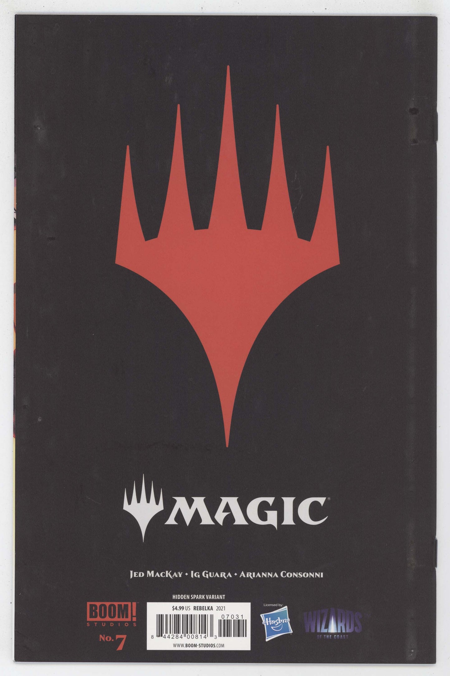 Magic The Gathering MTG 7 Boom 2021 VF Jakub Rebelka Hidden BW Virgin Variant