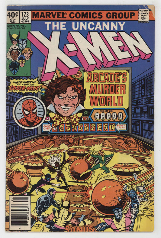 Uncanny X-Men 123 Marvel 1979 GD VG Wolverine Arcade Pinball Spider-Man