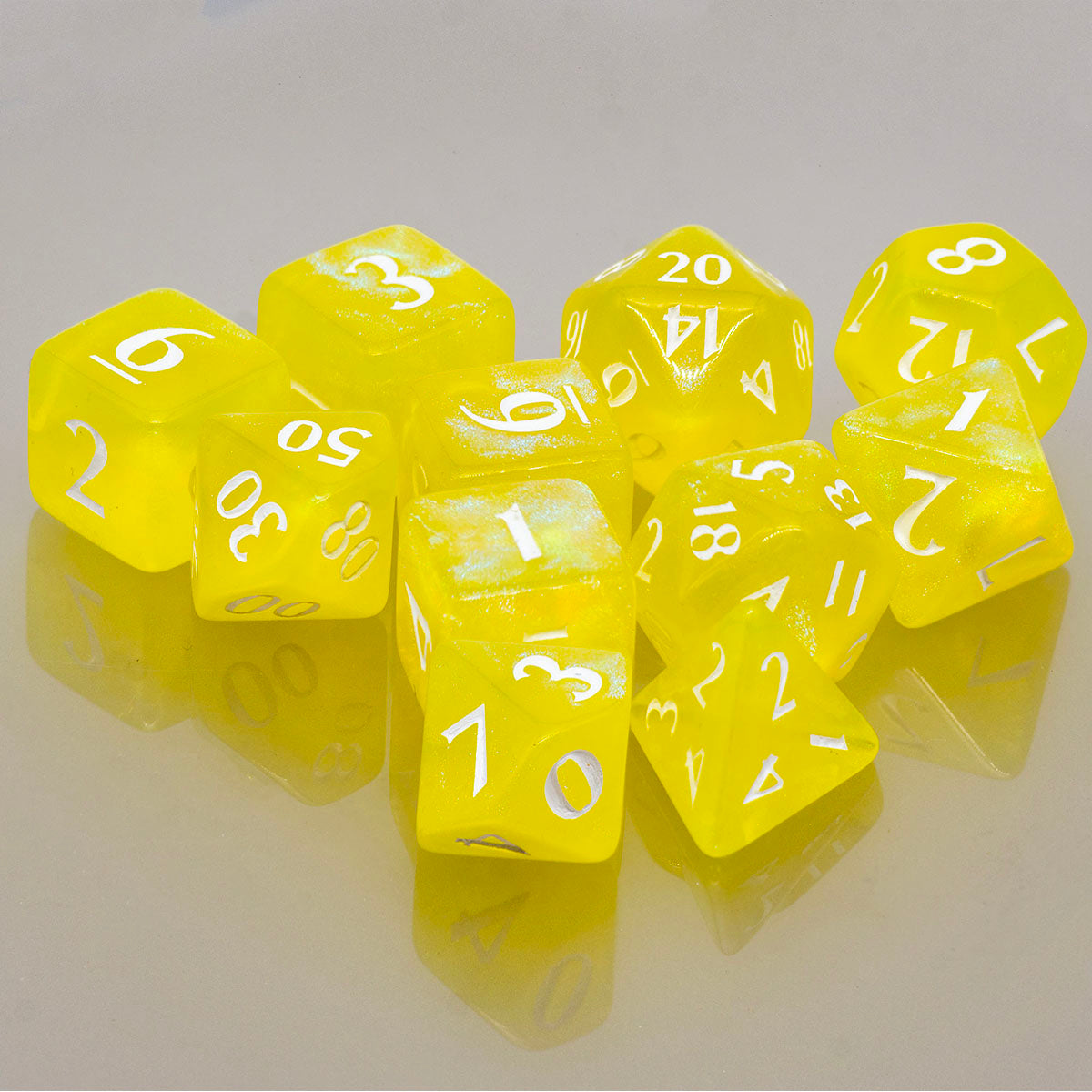 ECLIPSE® Acrylic RPG Dice Set (11ct) - Lemon Yellow