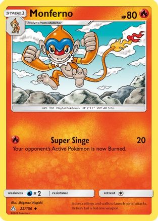 Monferno 022/156 - SM  Ultra Prism - Golden Apple Comics