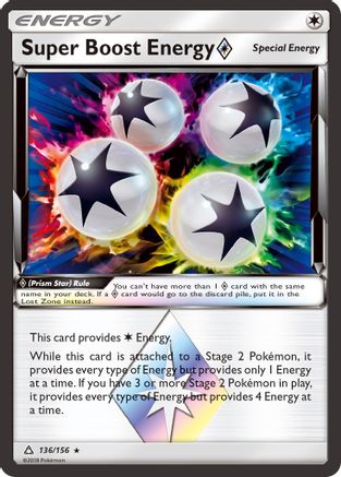 Super Boost Energy Prism Star 136/156 - SM  Ultra Prism Holofoil