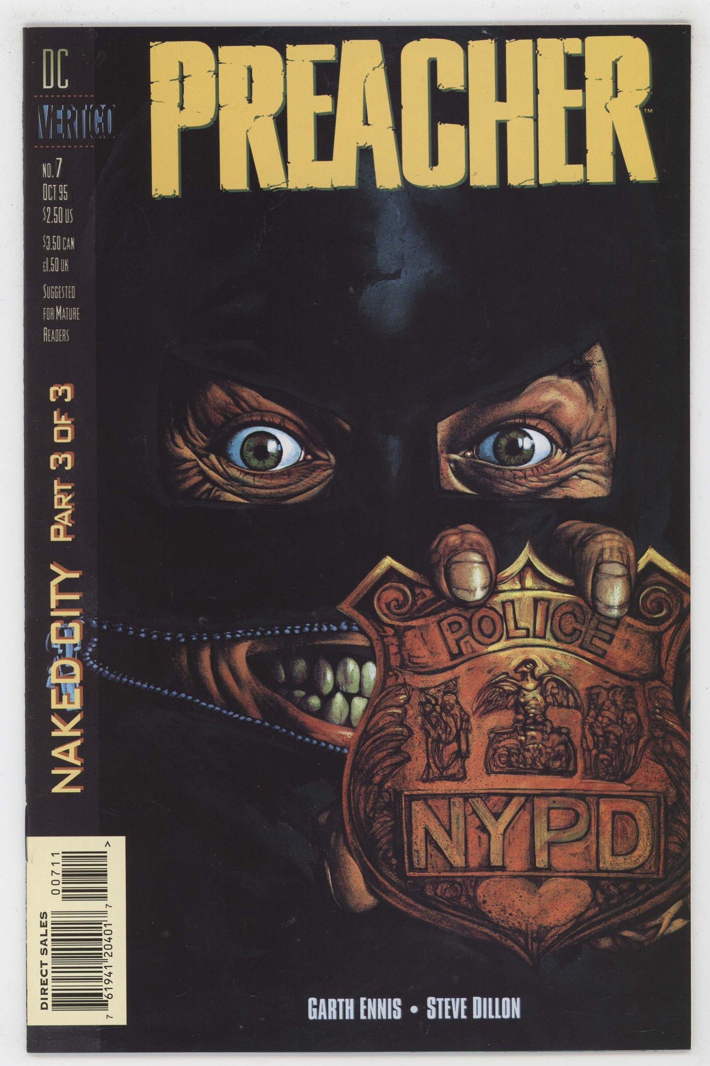 Preacher 7 Vertigo 1995 NM Gimp Bondage Police Garth Ennis Glenn Fabry