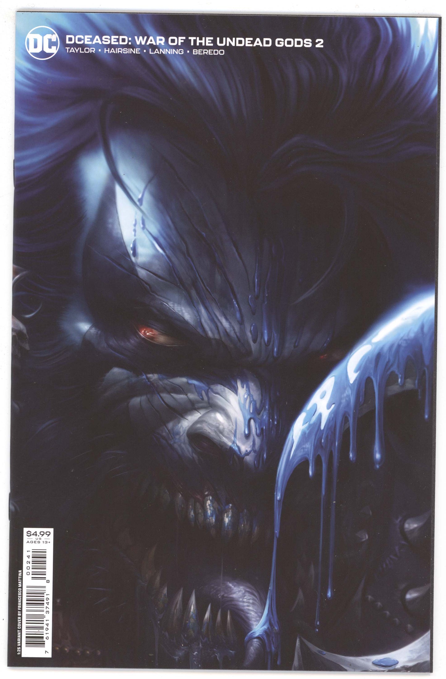 Dceased War Of The Undead Gods #2 (Of 8) D 1:25 Francesco Mattina Lobo Card Stock Variant (09/20/2022) Dc