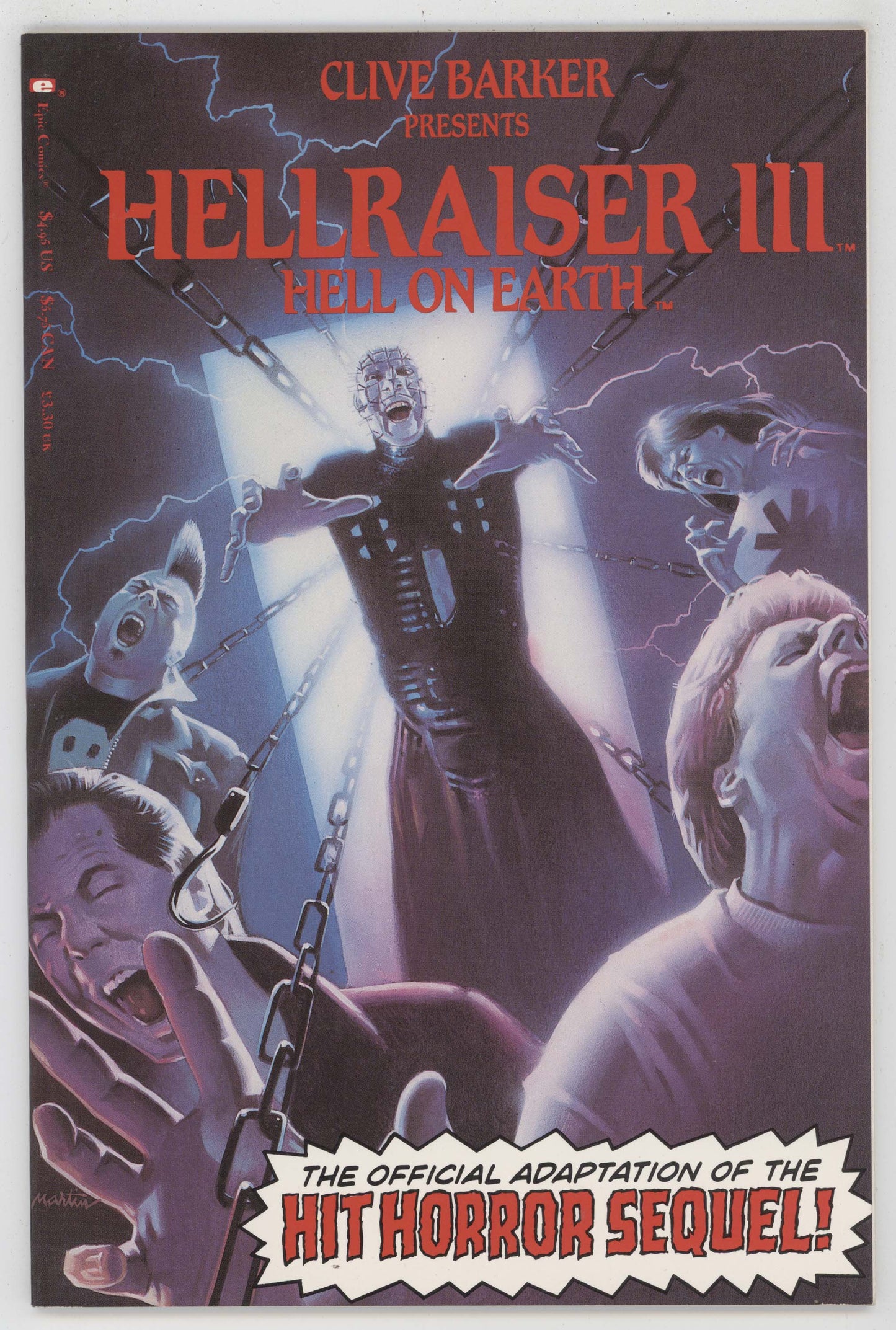 Hellraiser III 3 Hell On Earth 1 Epic 1992 VF NM Clive Barker Movie Pinhead