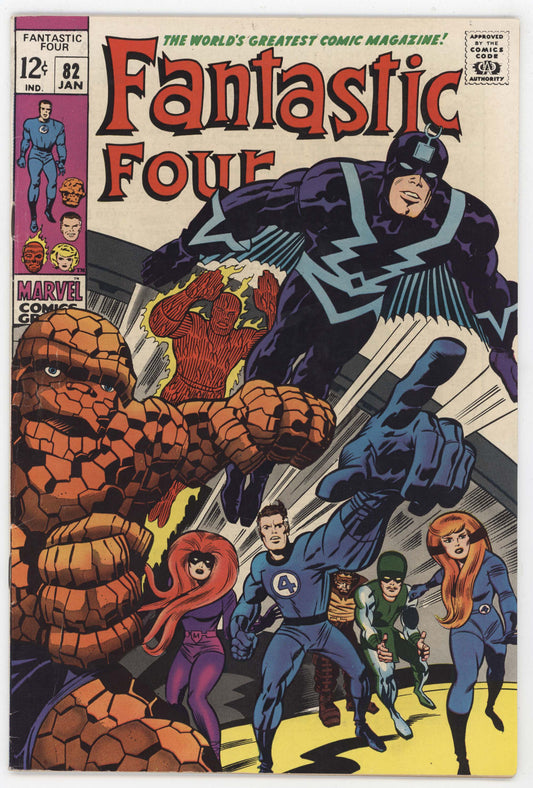 Fantastic Four 82 Marvel 1969 FN VF Stan Lee Inhumans Black Bolt Medusa