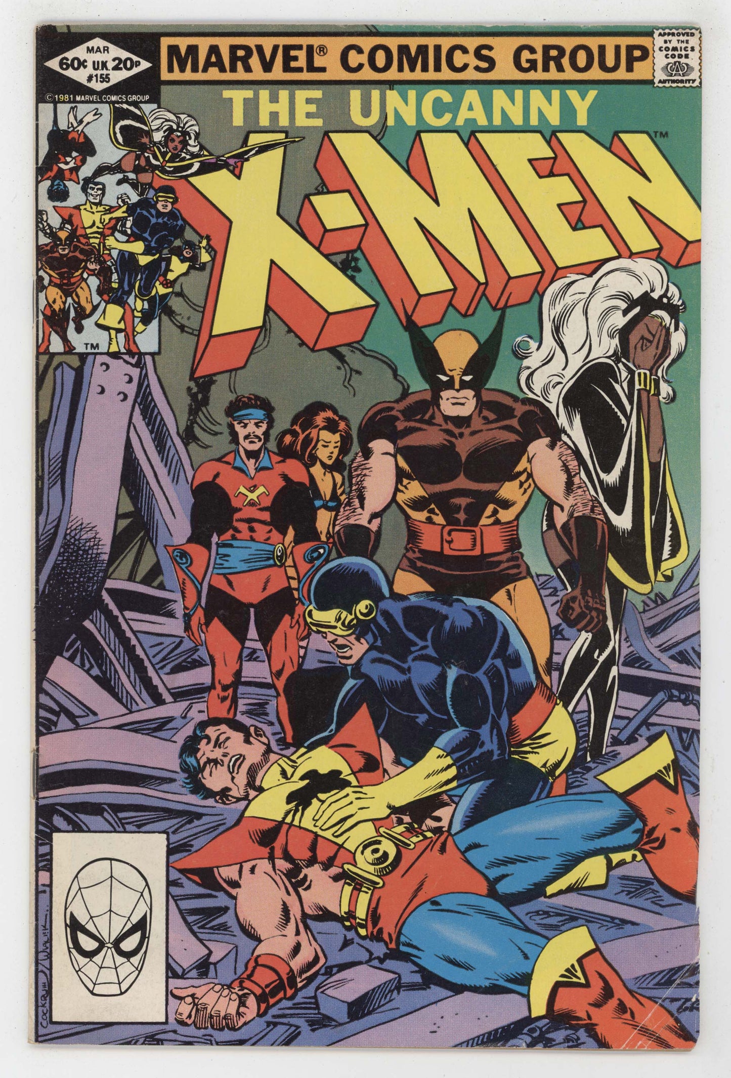 Uncanny X-Men 155 Marvel 1982 VG FN 1st Brood Wolverine Corsair Cyclops