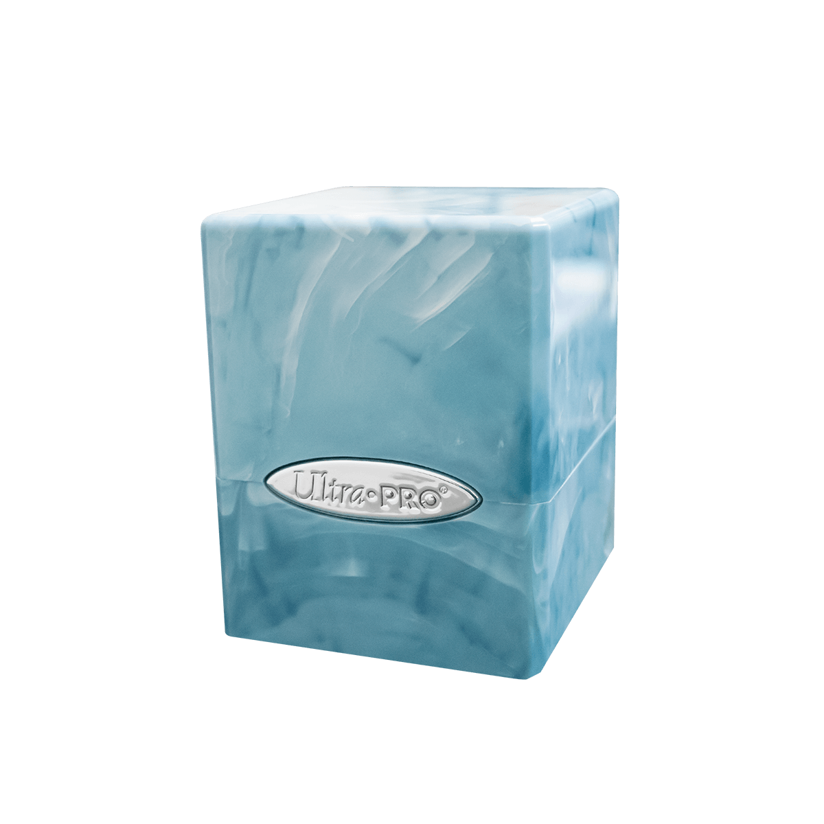 Marble SATIN® Cube - Light Blue / White