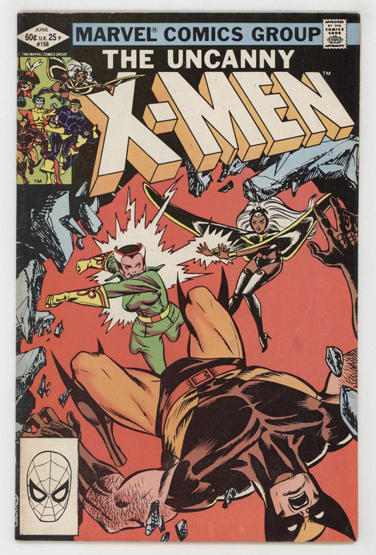 Uncanny X-Men 158 Marvel 1982 FN VF Wolverine 2nd Rogue Mystique Storm