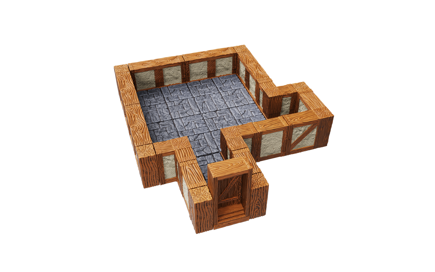 WarLock Tiles: Expansion Pack - 1 in. Town & Village Straight Walls