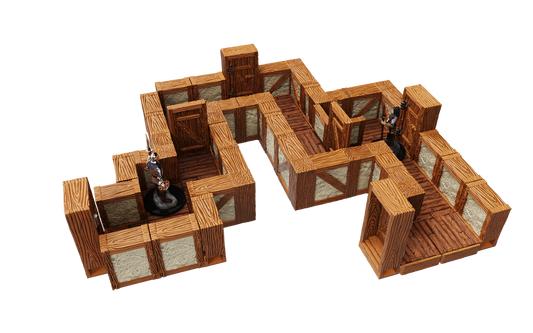 WarLock Tiles: Expansion Pack - 1 in. Town & Village Straight Walls