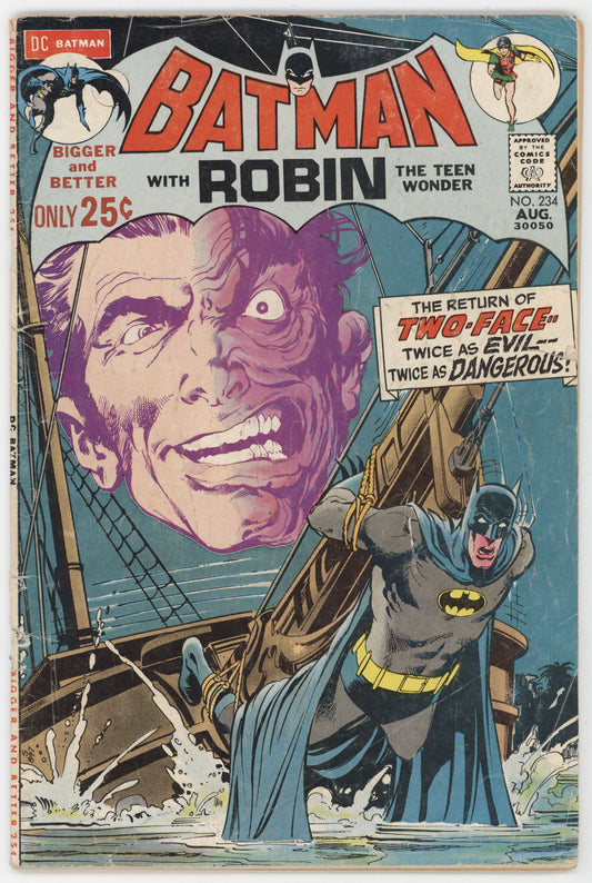 Batman 234 DC 1971 GD VG 1st Silver Age Two-Face Neal Adams Deny O'Neil