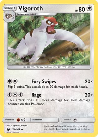 Vigoroth 114/168 - SM  Celestial Storm Reverse Holofoil