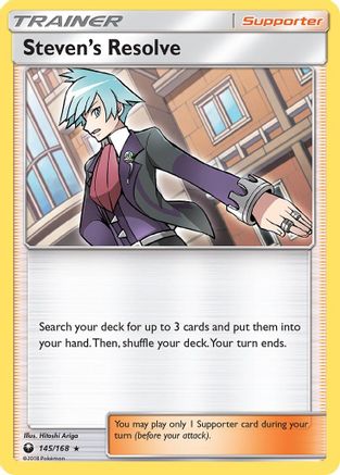 Steven's Resolve 145/168 - SM  Celestial Storm Reverse Holofoil